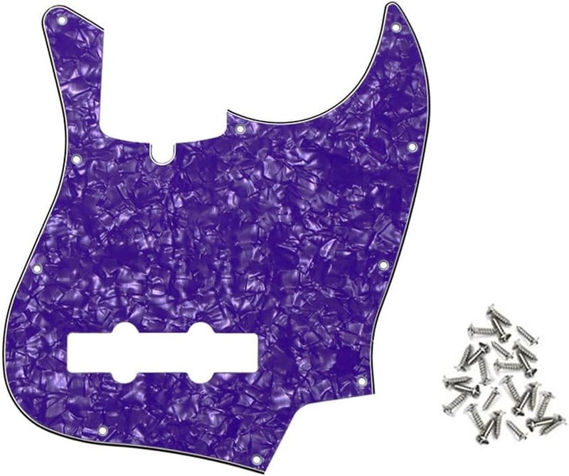 ROZILO Purple Pearl Jazz Bass Pickguard 10 Hole Guitar Pickguard for 4 String Fender Jazz Bass Modern Style - Image 1